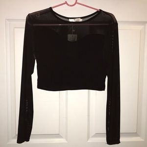 Black mesh cop top